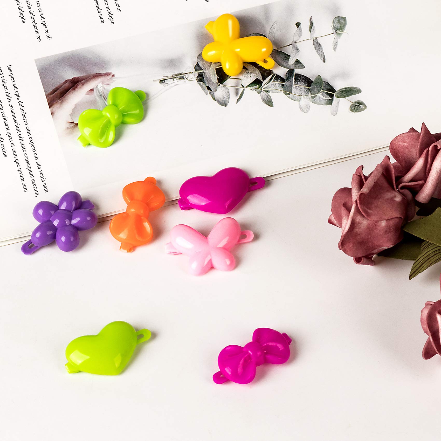 Pack of vintage 80s plastic barrettes 1980 main image 2