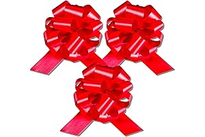 3 Pack Eye-Catching Red Bows to Elevate Your Presents and Gift Baskets