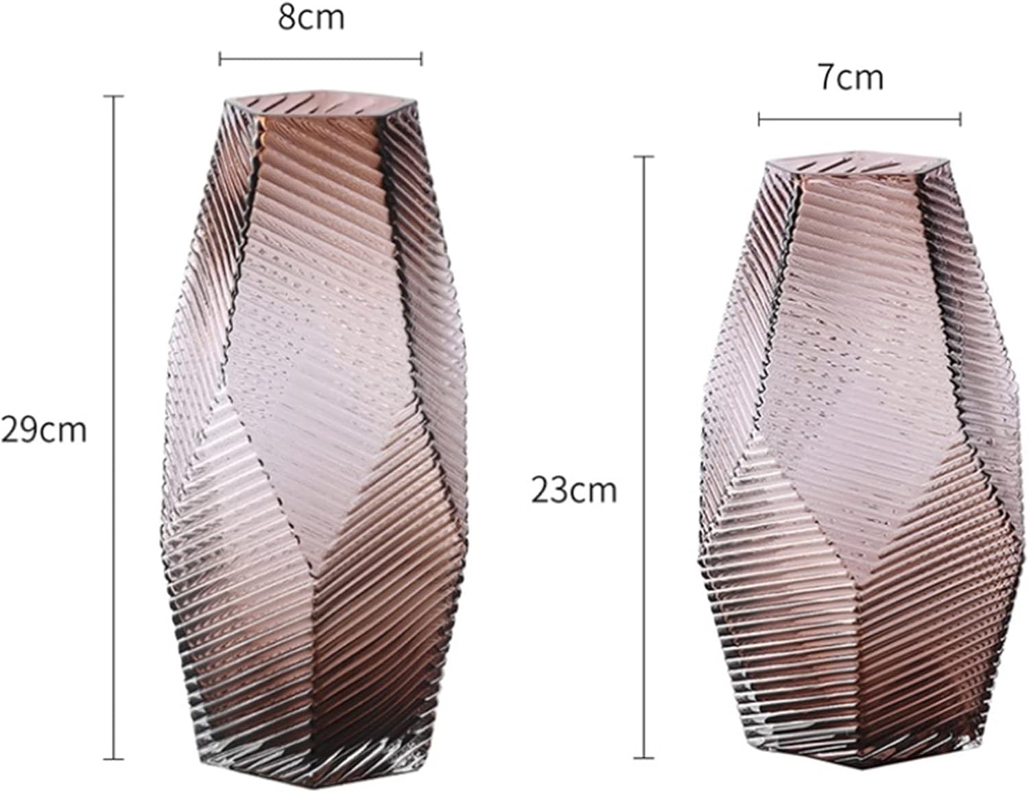 Vase Modern minimalist geometric creative glass vase ornaments water flowers tulips living room desktop flower arrangement decoration Suitable for dining and living room home decoratio(Large)