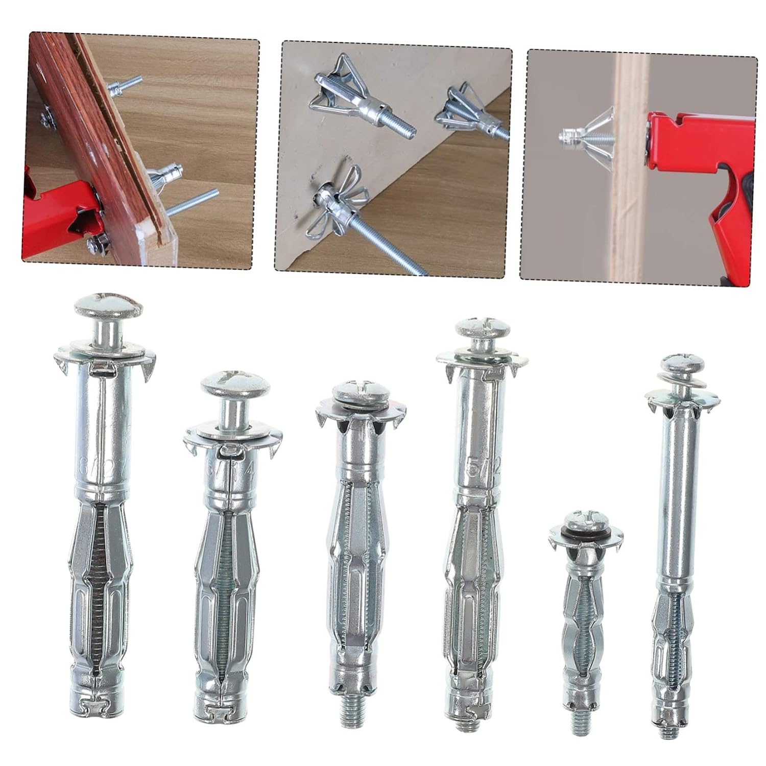 42pcs Hollow Wall Anchors Expansion Fasteners for Drywall Repair Easy Installation Screws for Projects