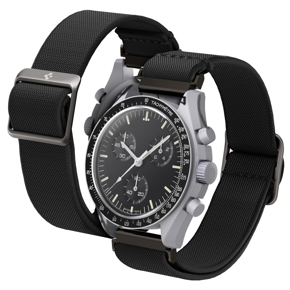 Spigen Lite Fit for Samsung Galaxy Watch 4 Strap 44mm/40mm, 7 44/40mm, FE 40mm, 6/5 44/40mm, Classic 6 47/43mm, 5 Pro 45mm, 4 Classic 46/42mm, 3 41mm, Active 1&2 Strap Band -Black-image-18
