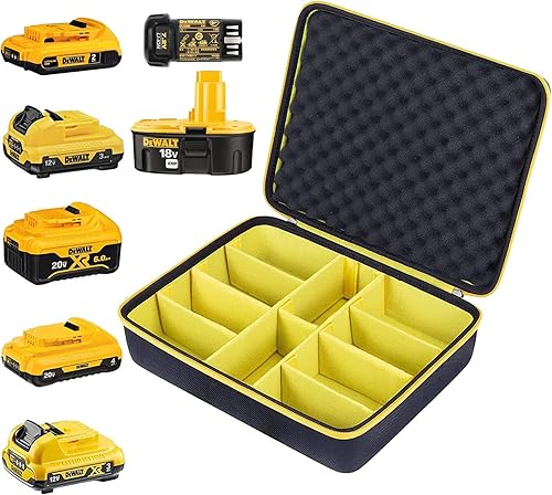 Miniatura 3 de khanka Funda rígida para altavoz Dewalt Jobsite Pro resistente al agua portátil + funda rígida para batería y cargador Dewalt de 8 V/12 V/18 V/20
