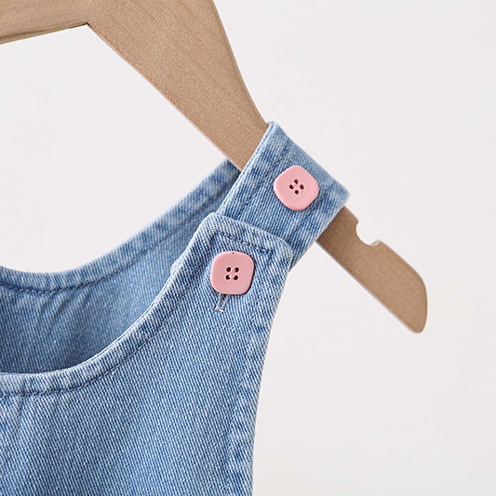 Salopette da bambina con ricami floreali, graziosi pantaloni jeans per bambini e abbigliamento da gioco, morbidi e confortevoli, ideali per l'uso quotidiano