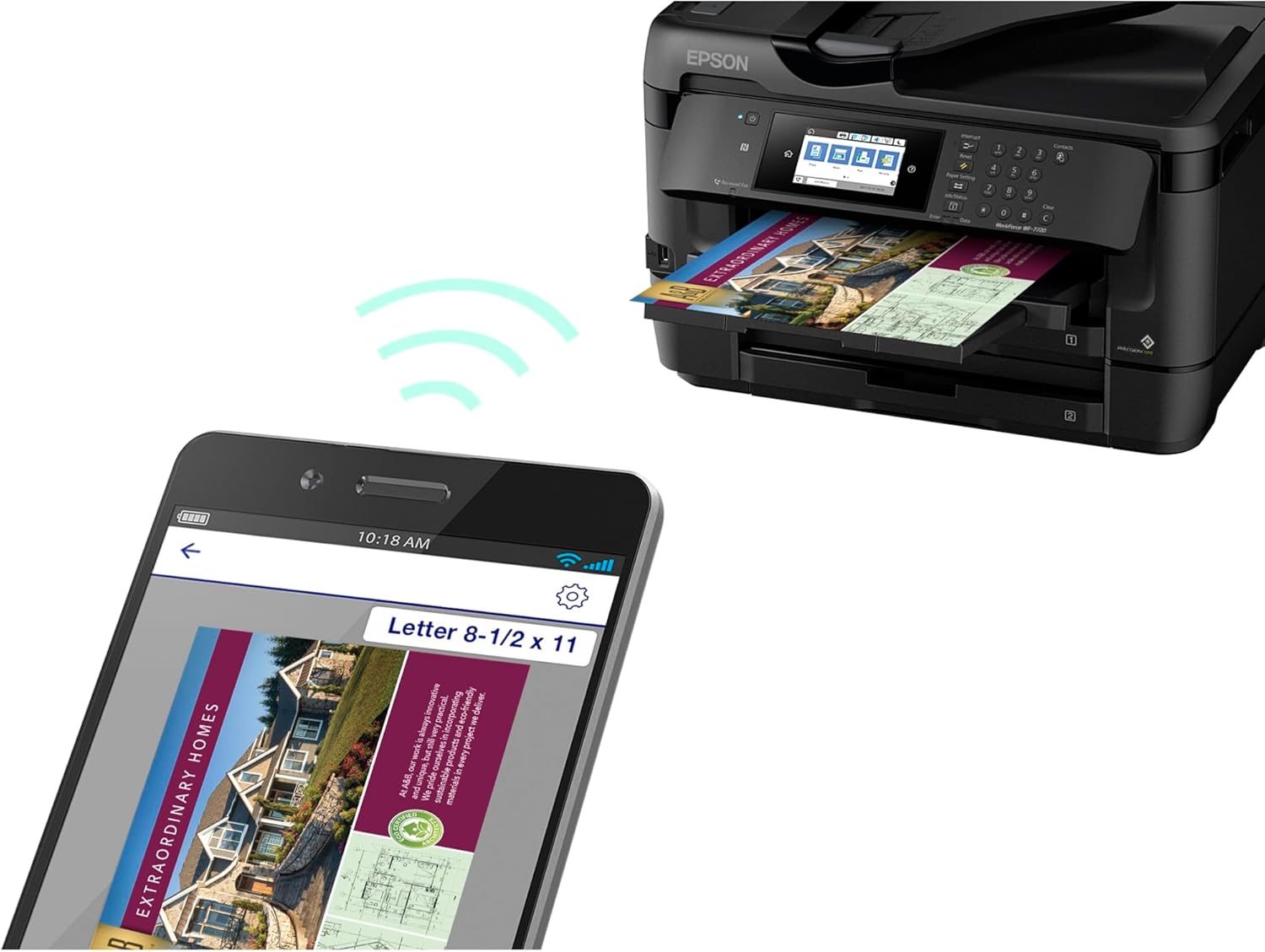 Epson WorkForce WF-7720 Wireless Wide-format Color Inkjet Printer with Copy, Scan, Fax, Wi-Fi Direct and Ethernet, Amazon Dash Replenishment Ready