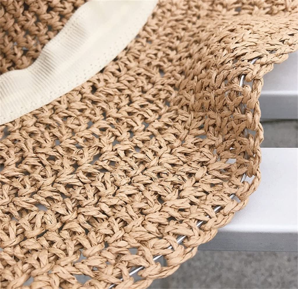 Sombrero de Mujer Arco Sombrero para el Sol Sombrero de ala Ancha Floppy Sombrero de Verano Cúpula de Playa (Color : C, Tamaño : Un tamaño) (B Un tamaño)