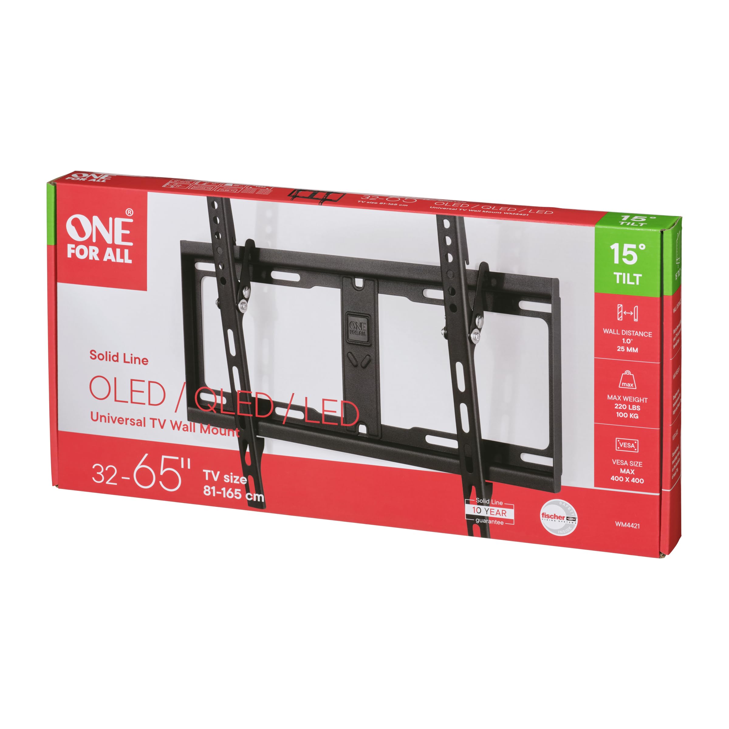 Manhattan Soporte Para TV, De Pared, Con Inclinación, Pantallas Planas De 32" A 55" De Máximo 80 Kg (461474