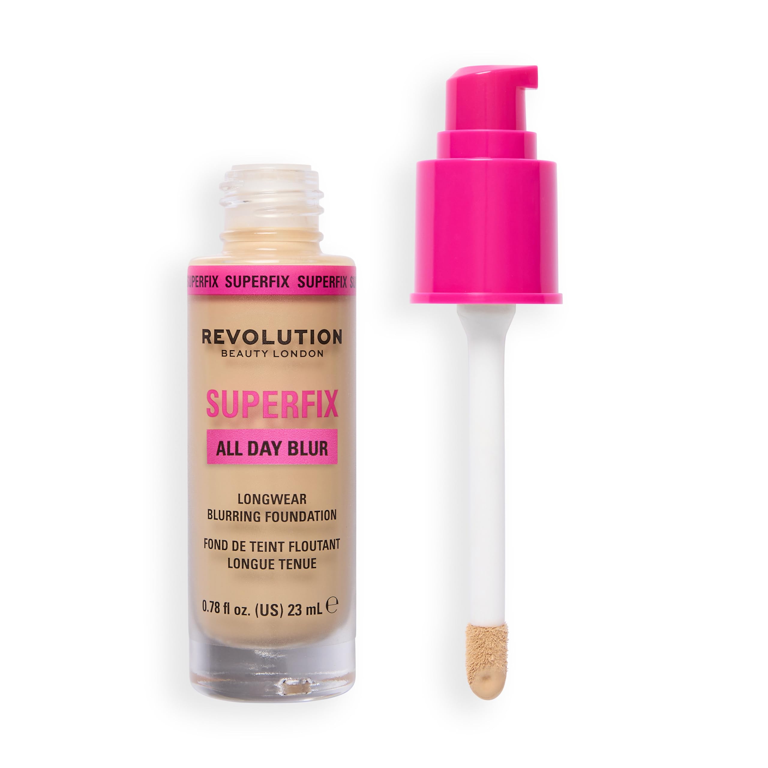 Revolution Superfix Blur Longwear Foundation, F2.5NC, 23ml