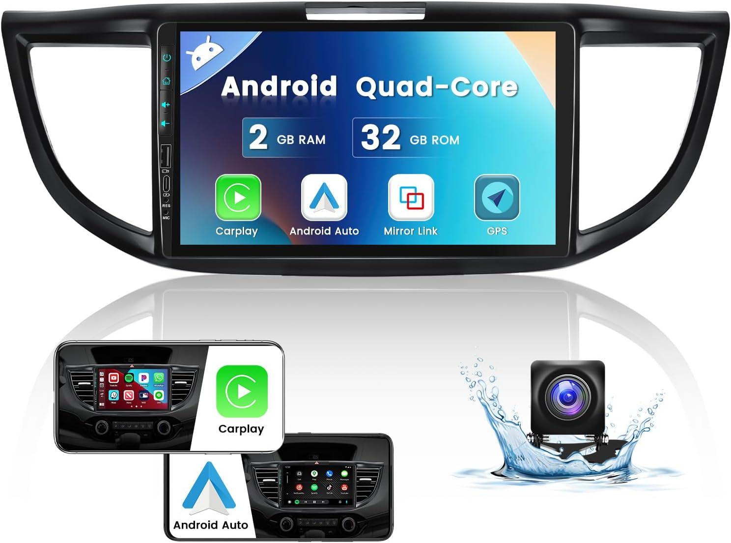 Hikity Android Car Stereo for Honda CRV 2.4L 2012 2013 2014