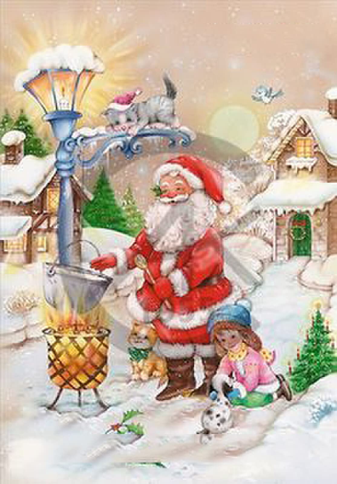 Peinture diamant Noël 5D contre le stress hivernal avec un kit mosaïque complet facile à suivre