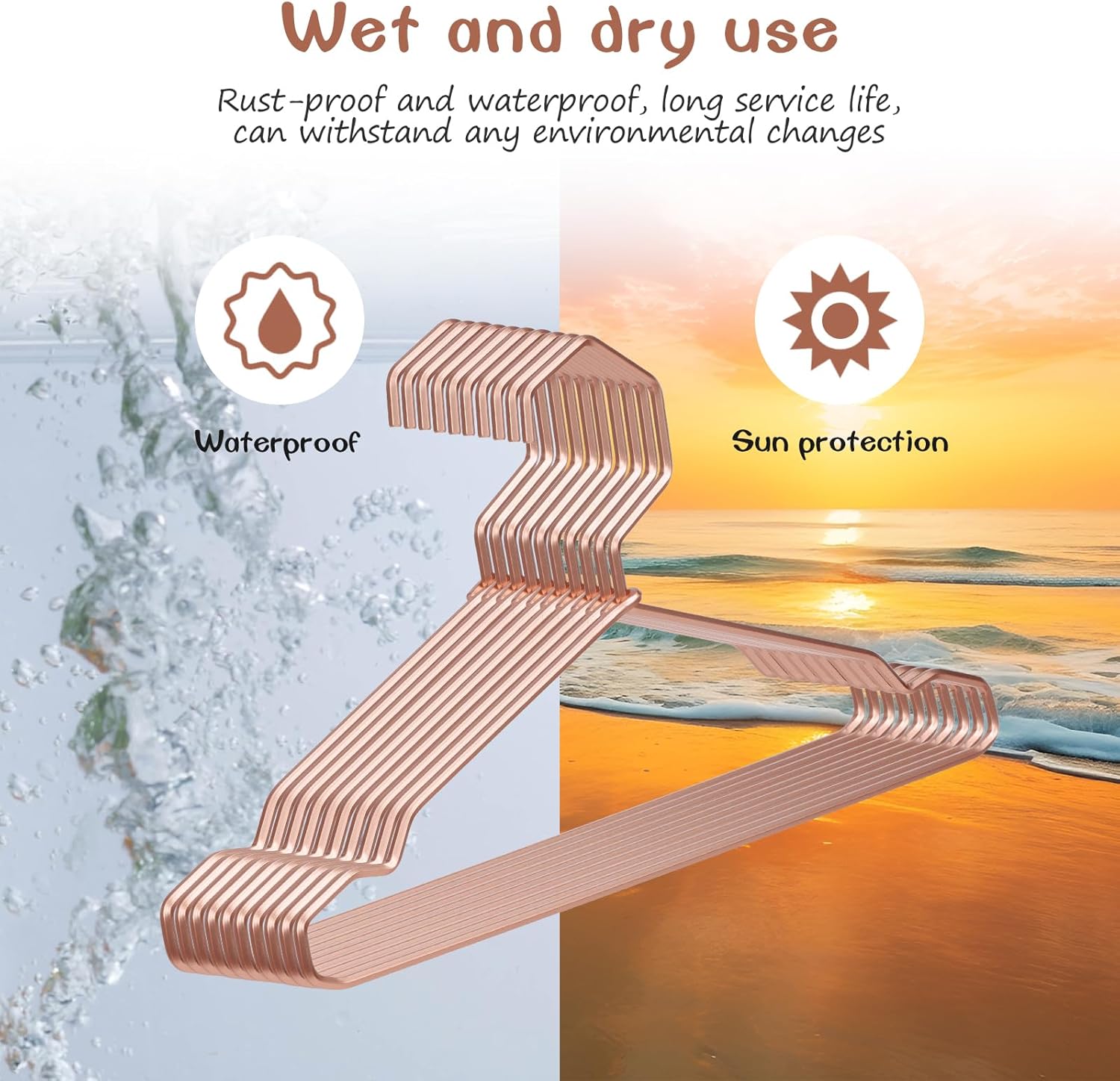 VWV Aluminum Hangers, 20 Pack Baby Hangers，12.6 Inch Children Baby Hanger, Sturdy Metal Children Clothes Hangers for Wardrobe, Space-Saving Toddler Hanger