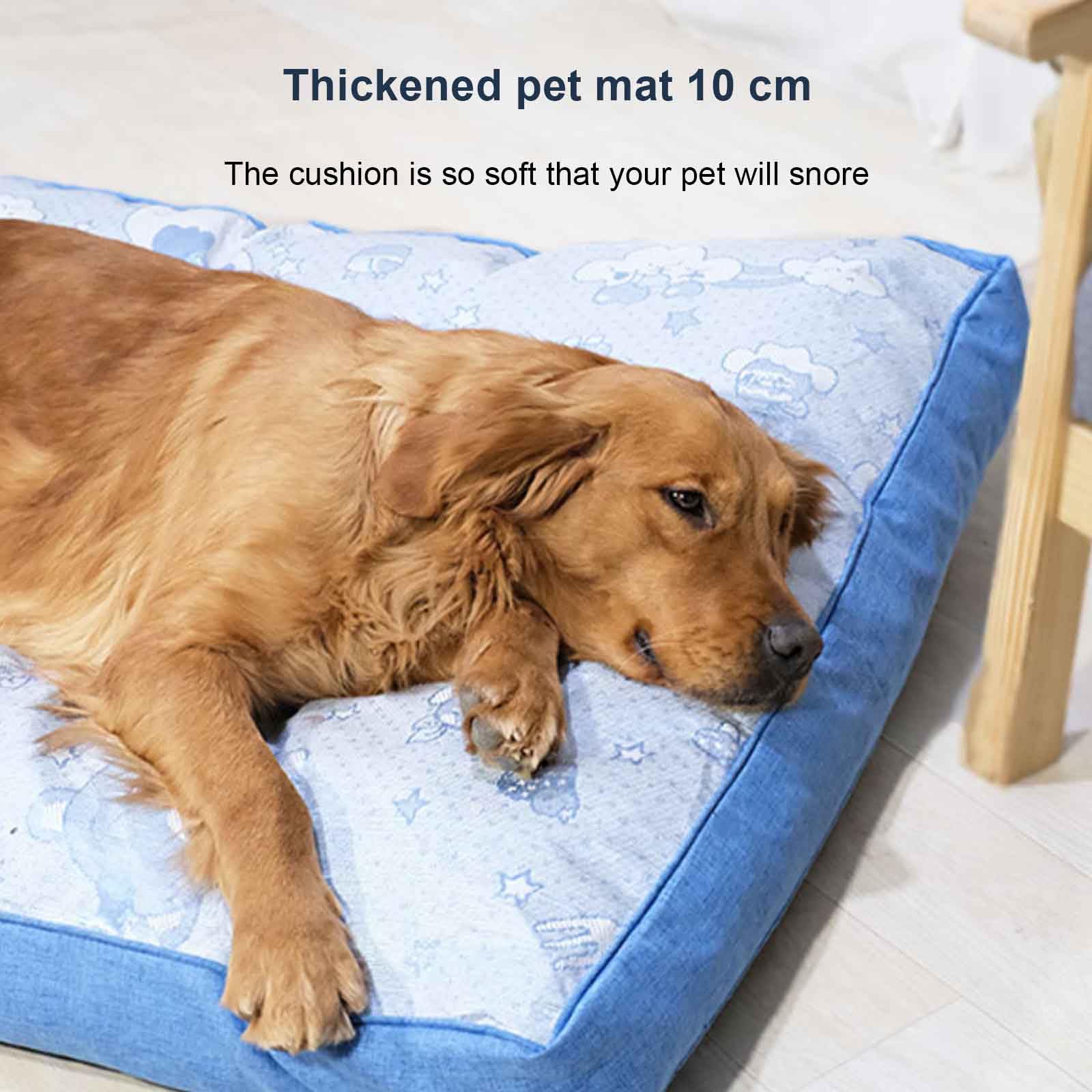 PJDDP - Alfombrilla de refrigeración para perros extra gruesa, cama refrescante para mascotas, alfombrilla de refrigeración transpirable para perros de verano con funda extraíble lavable, uso de doble