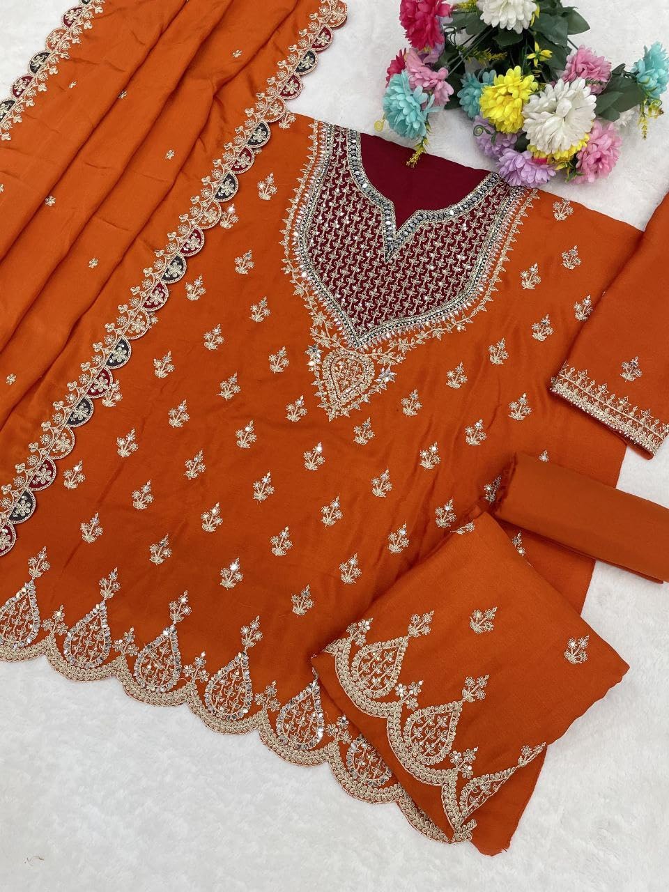 STELLACOUTURE Ready to wear salwar kameez for women, Plus size Indian Pakistani ethnic suit, Eid, Wedding, Party 3021-O