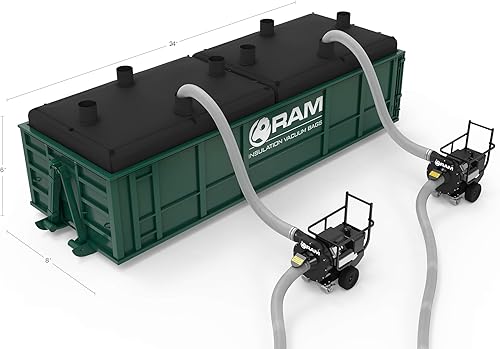 Miniatura 4 de (2 bolsas) RAM PRO-17YD+ DUMP TRAILER o DUMPSTER Bolsa aislante al vacío  Capacidad para 540 CF por bolsa, la bolsa NWP más grande de los Estados