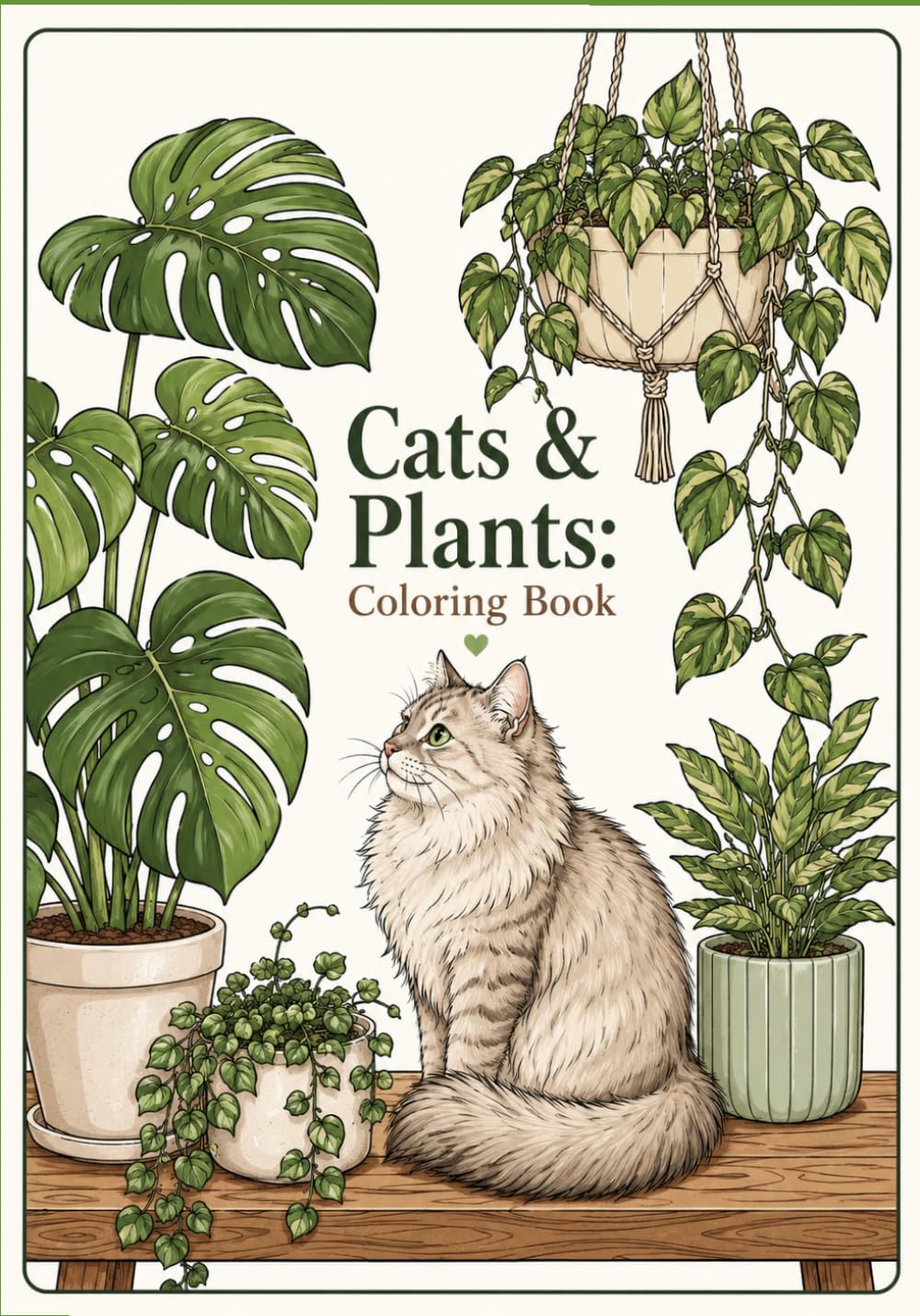 Cats & Plants Coloring Book: The Purrfect Coloring Book for Cat Plant Lovers