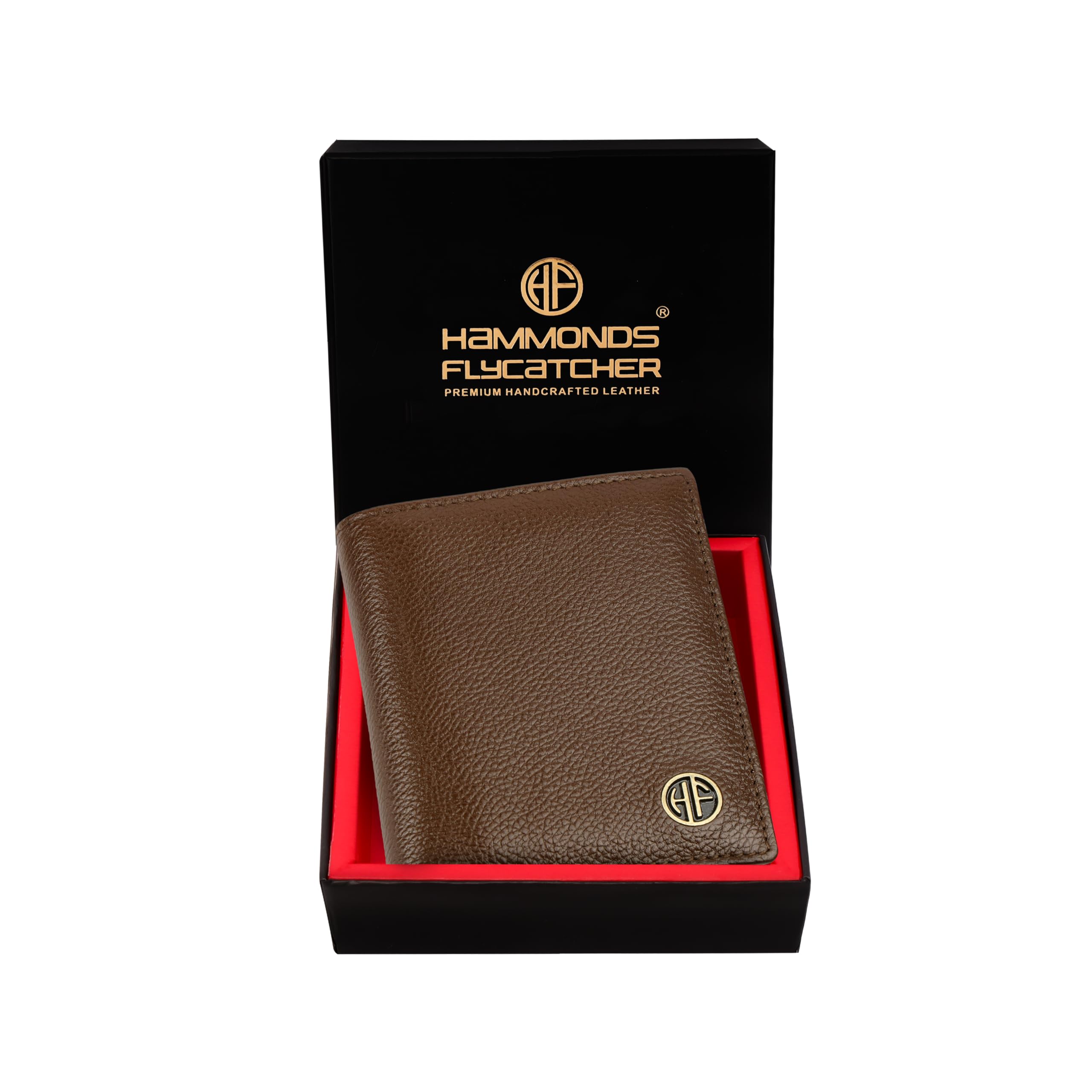 HAMMONDS FLYCATCHER RFID Protected Bi-Fold Wallet for Men Leather Original, Mens Wallet, Leather Wallets for Men, Stylish Purse with 4 Card Slots, 3 ID Slot, Coin Pocket, Gift for Mens - Brushwood