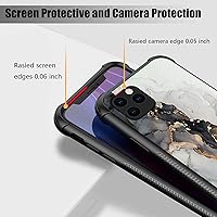 Vista 4 de Funda compatible con iPhone 13 Pro Max, diseño de mármol negro y blanco, antiarañazos, 13 Pro Max para niños y hombres, diseño de cuatro esquinas, a