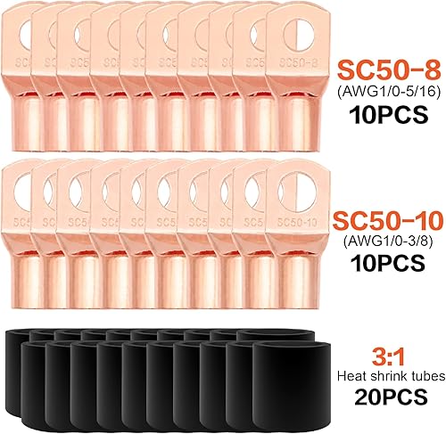 Miniatura 5 de Cable calibre 1/0 (20 pies cada uno - rojo/negro) de aluminio recubierto de cobre CCA - Cable primario automotriz, cable de alimentación y tierra