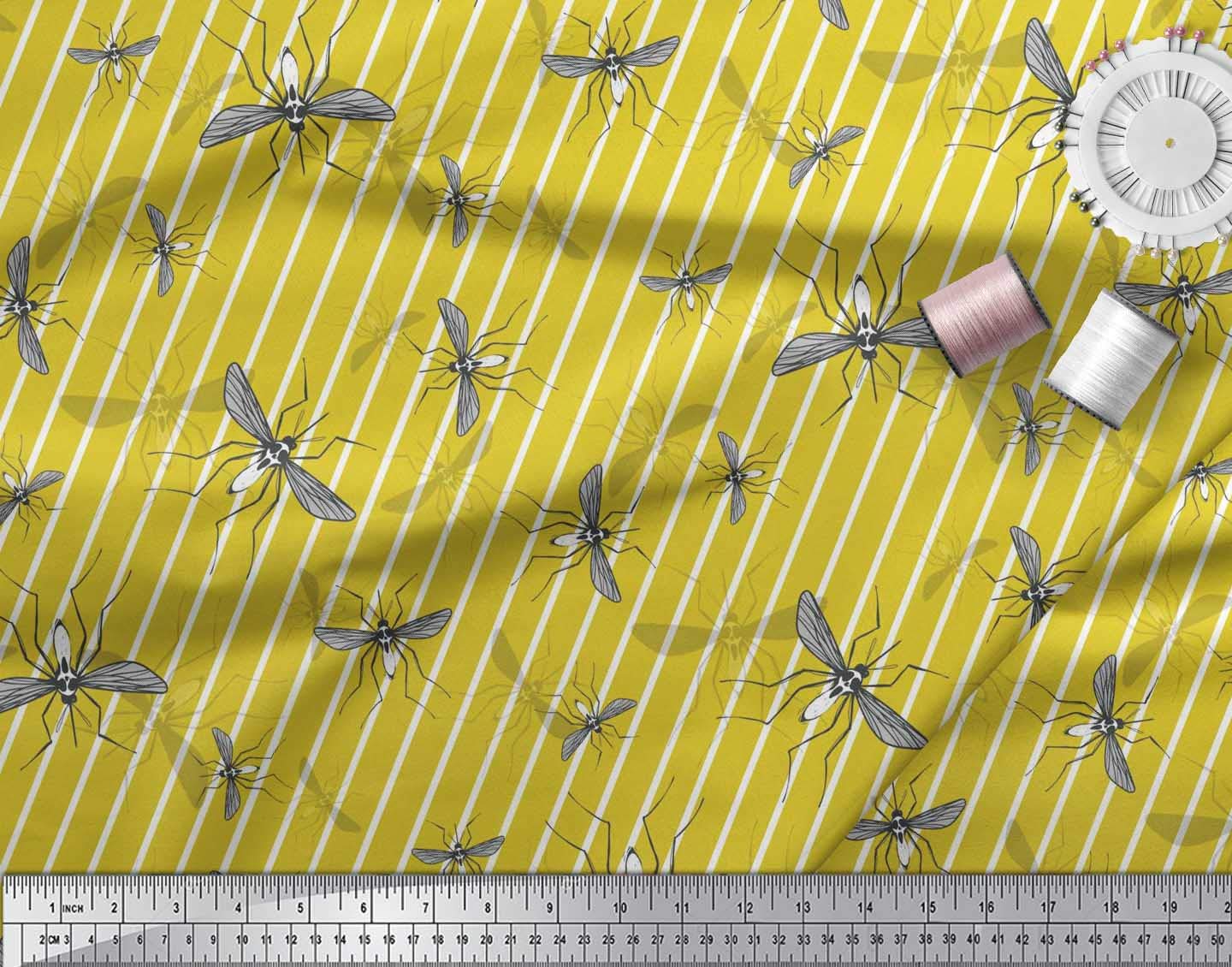 Soimoi Rose Canard De Coton En Tissu Bande Et Moustiques Insecte Tissu