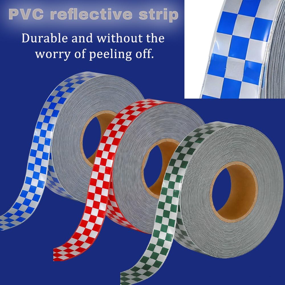 Customizable Safety Vest with Reflective Checkered Strips,Work Vest for Construction and Outdoor Activities