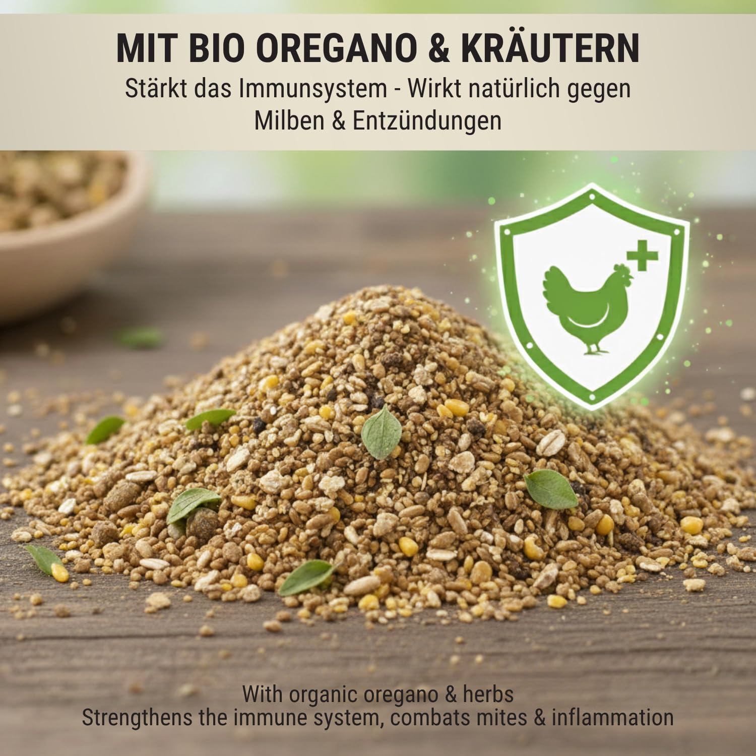 Agrarzone Organiczna karma dla kur Immun Plus z oregano 20 kg - pokarm premium dla kur niosek dla silnego układu odpornościowego i dobrego składania jaj