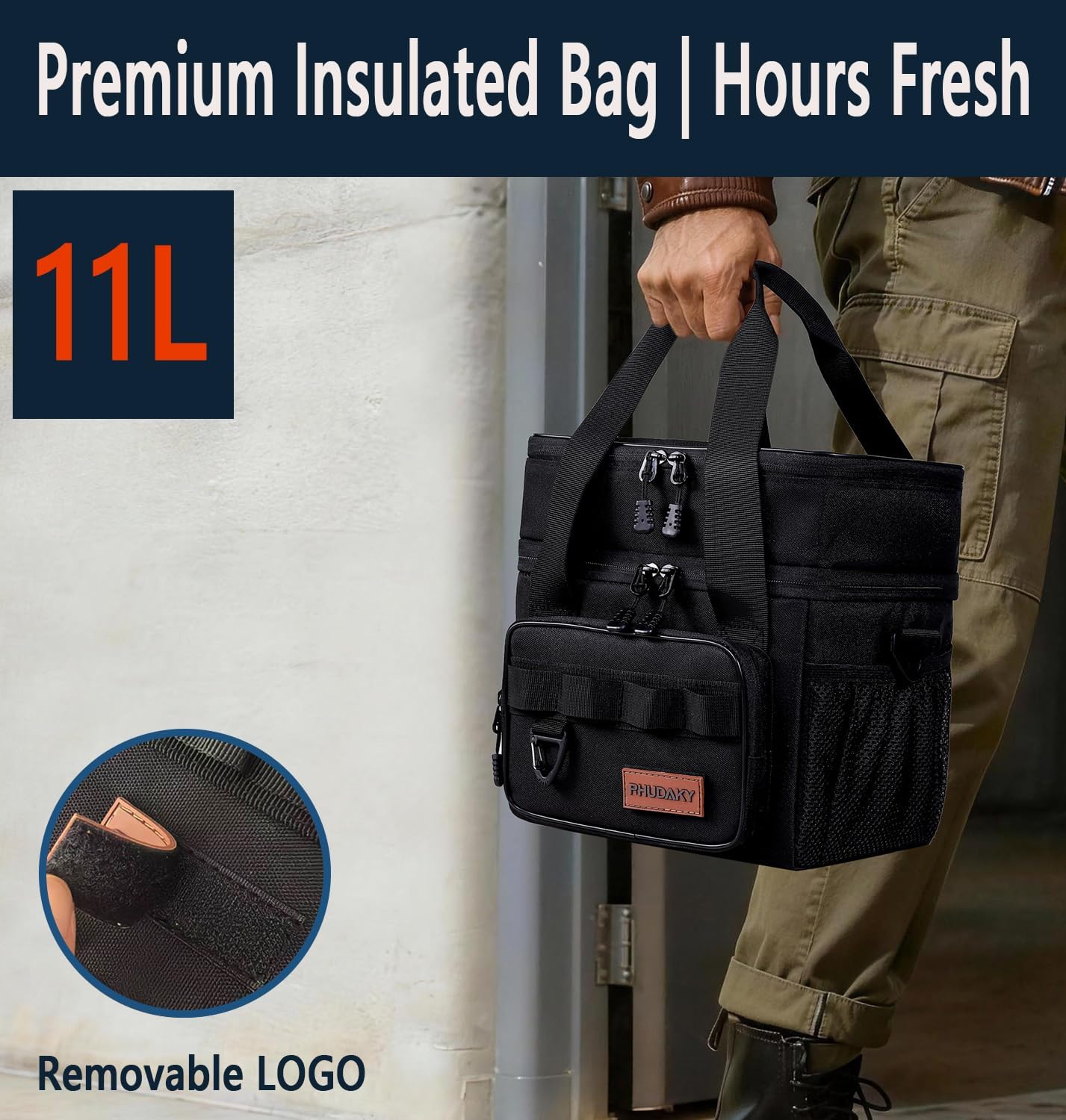 27000mAh Cordless Electric Heated Lunch Box, 100W Rechargeable Portable Food Warmer for Adults Work Travel Car - Battery-Powered & Self-Heating, 2 x 6.3 cups