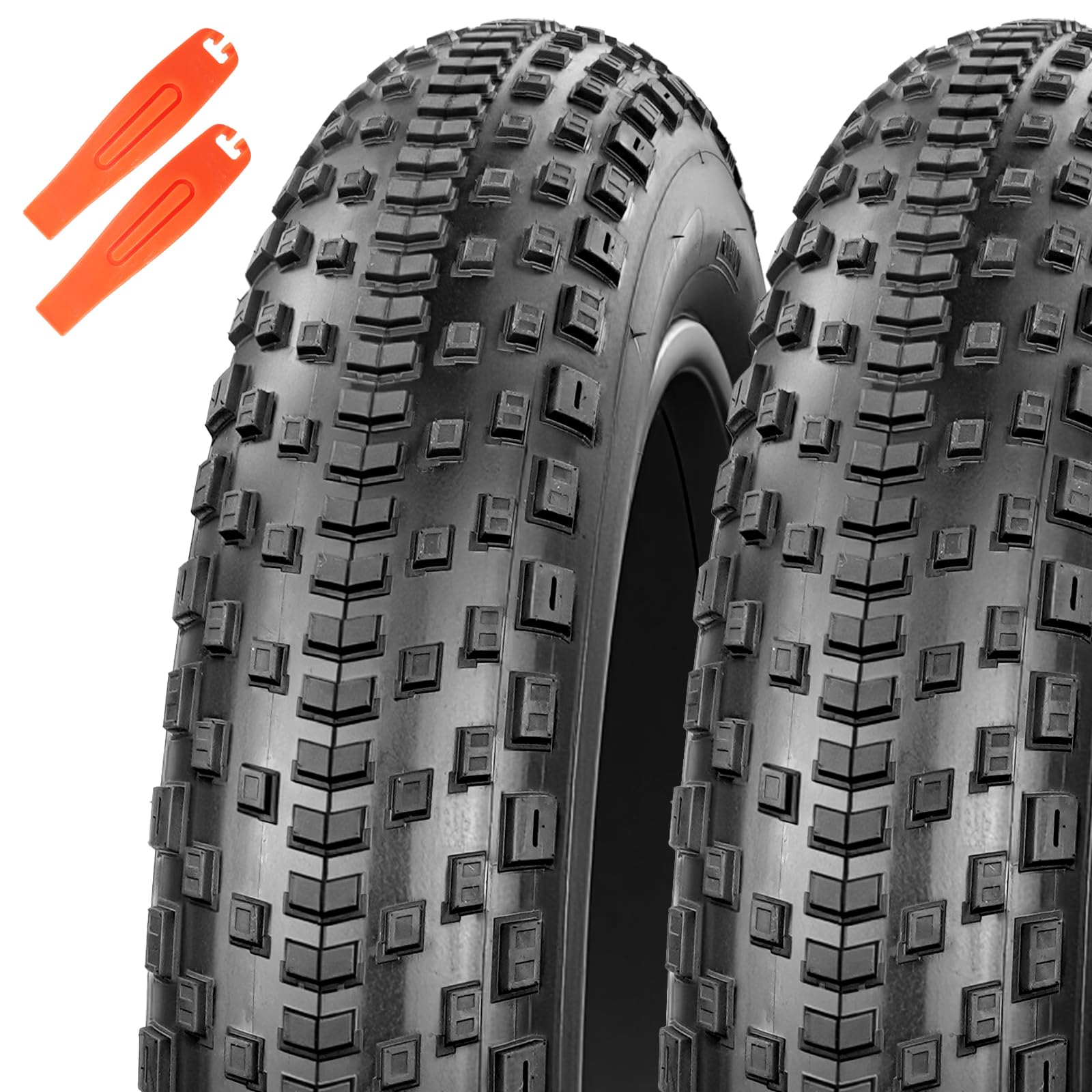 Pneu Fatbike 20 x 4.0 pour vélo électrique - Convient pour VTT, vélo de neige, vélo de plage, vélo électrique - Avec 2 démonte-pneus