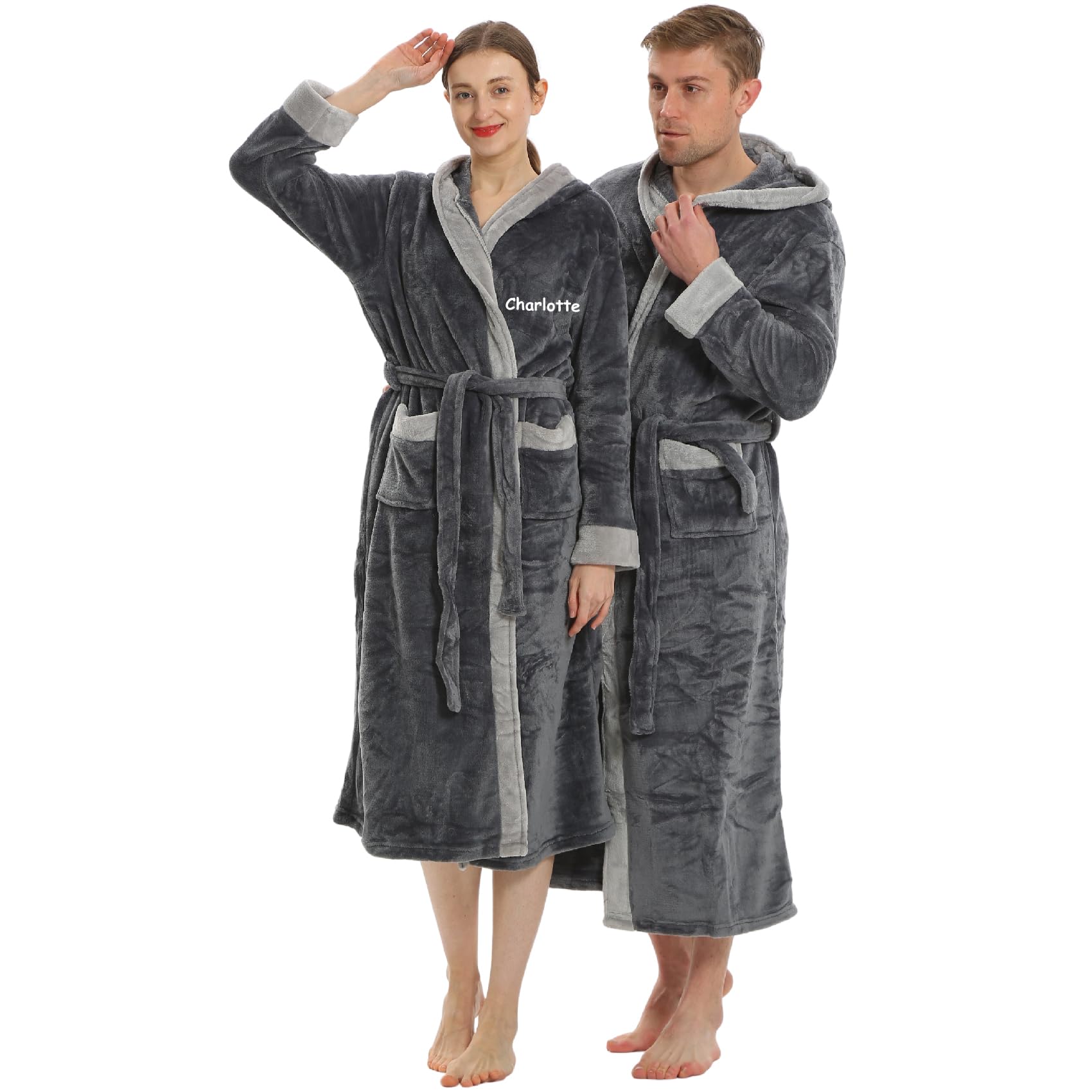 Personalized Passion Hooded Plush Robes