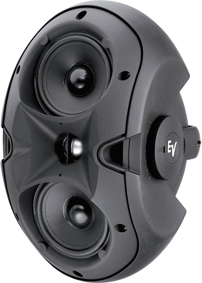 Electrovoice EVID 4.2T Mount Speaker Dual 4 In. Woofers 70-100V Line Transformer Black 1 pr.