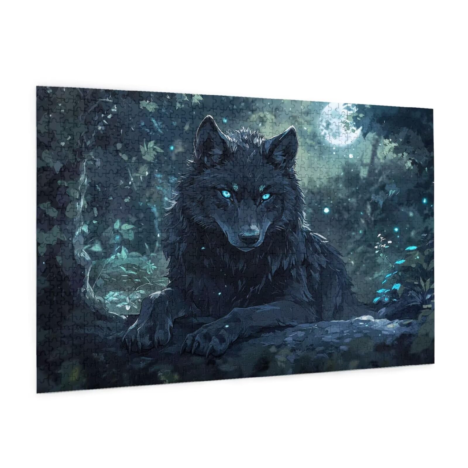 Puzzle Wolf Puzzle 1500 Teile Wald Puzzles Erwachsene mit Geschenkbox, DIY Groß Holzpuzzle für Erwachsene,Geschicklichkeitsspiel für Die Ganze Familie Geschenke für Frauen,Puzzlegröße 87 x 57 cm -784y