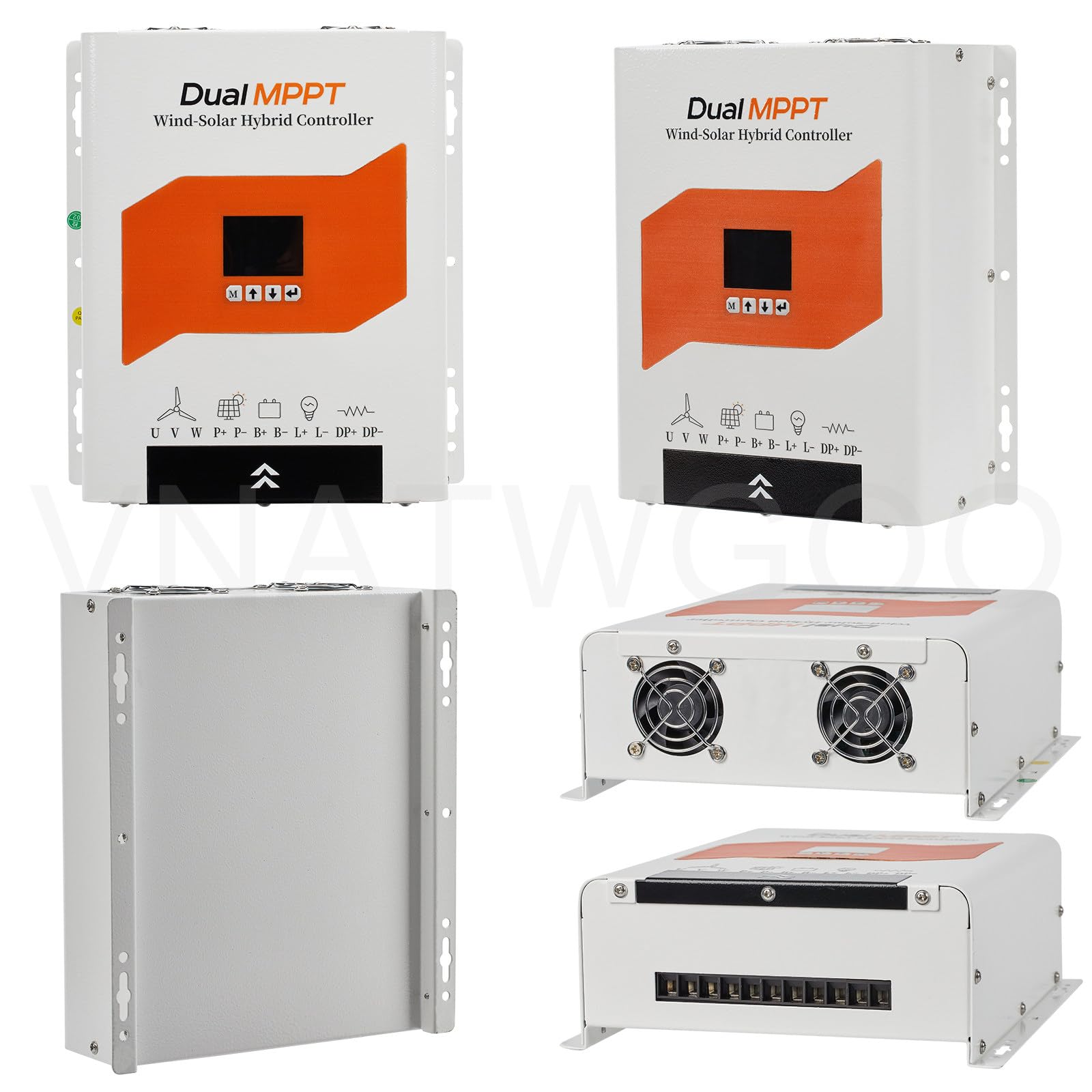 Kolorowy Regulator łAdowania Wiatrowo-SłOnecznego Z PodwóJnym Mppt I ZewnęTrznym ObciążEniem, 5000 W, 12 V/24 V/48 V, Do Zastosowań W Pojazdach 12V/24V