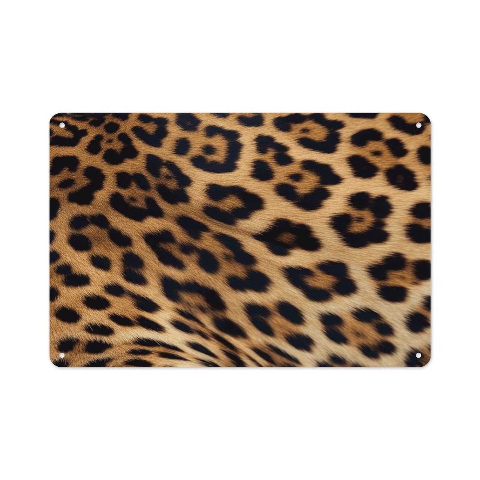 VstaDank Metal Aluminum Rough Leopard Print Sign Wall Decor Vintage Metal Sign Plaque Boho Wall Hanging Decor Sublimation Picture Panel Personalized Plaque Poster 8x12in