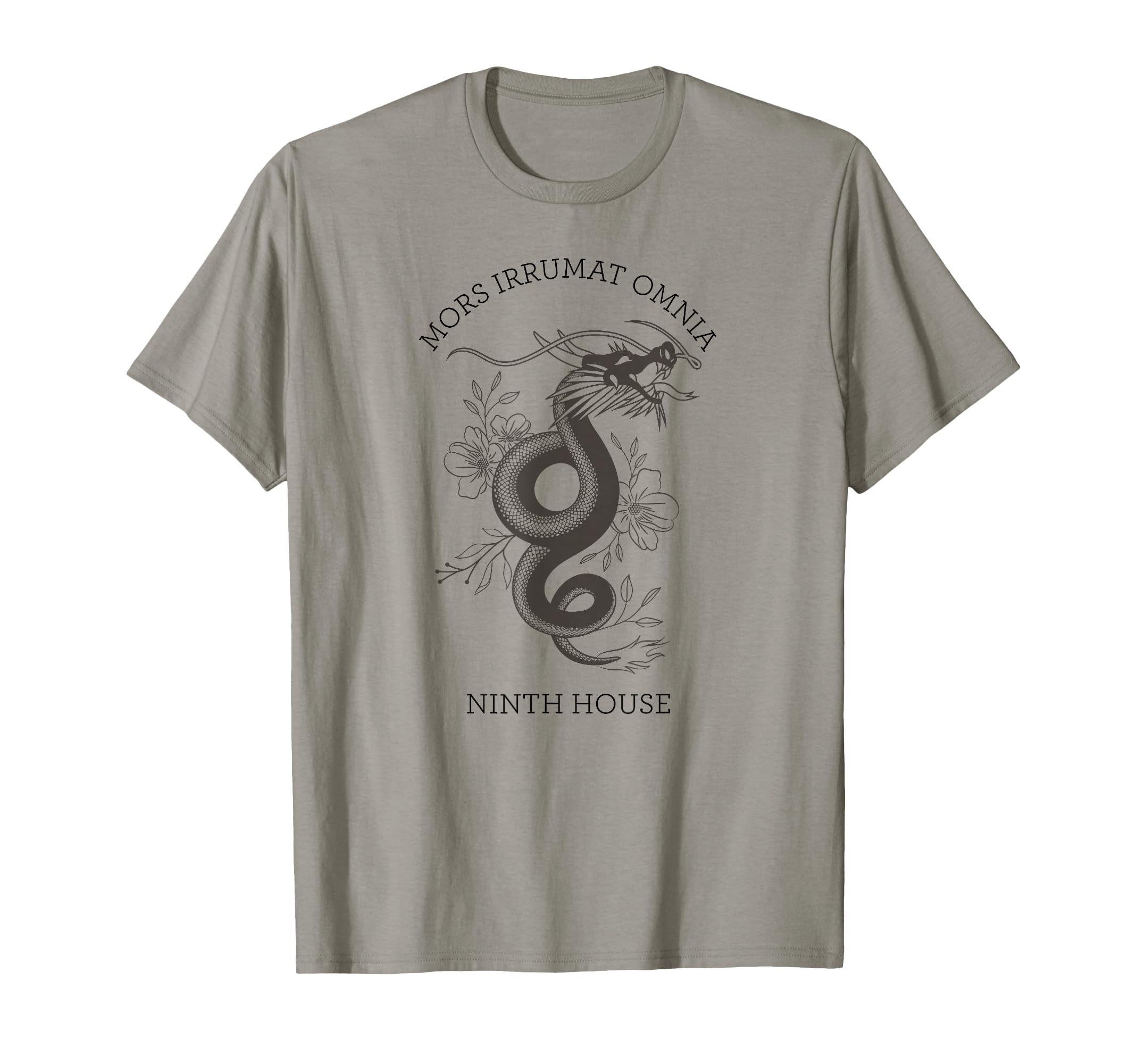 Outfitters Ave. Ninth House & Lethe House Bookish T-Shirt - Grey, Small, Unisex-Adults, Short Sleeve, Classic Fit, Cotton, T-Shirt