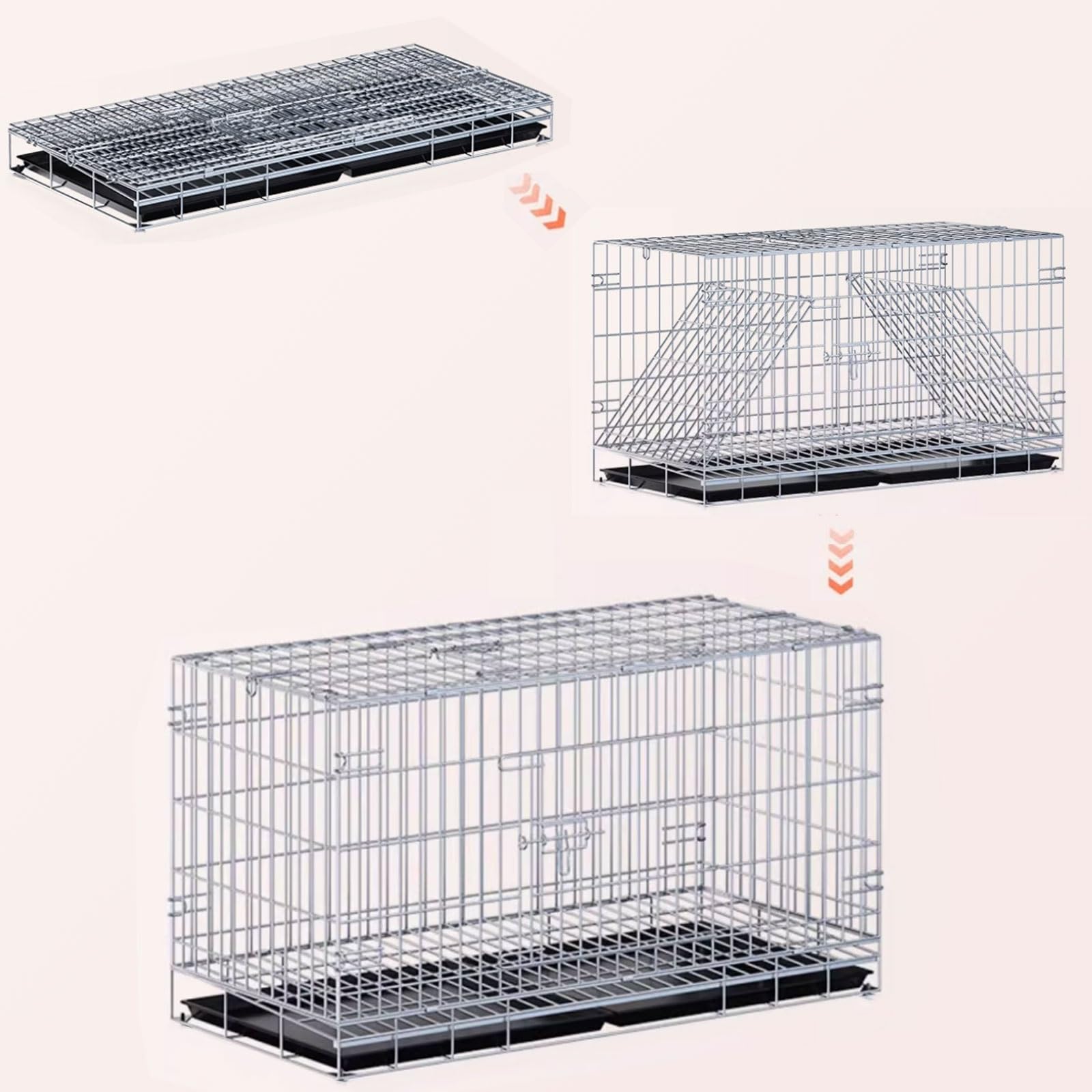 Kurnik Dla Kur Metalowy Zimowy, Odporny na Warunki Atmosferyczne Z Wysuwanym Wkładem, Zamek W Drzwiach, Pokrywa Przeciwdeszczowa Obudowa Kurnika(120 * 50 * 65CM)