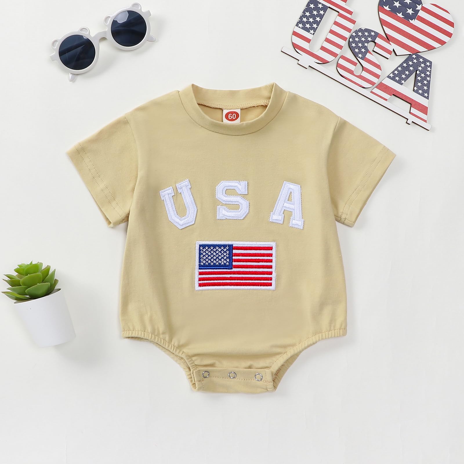 Family Matching Outfits Mommy and Me Shirts Short Sleeve Letter Print Pullover Tops Baby Summer Clothes (Baby, 0-3 Months, Beige)