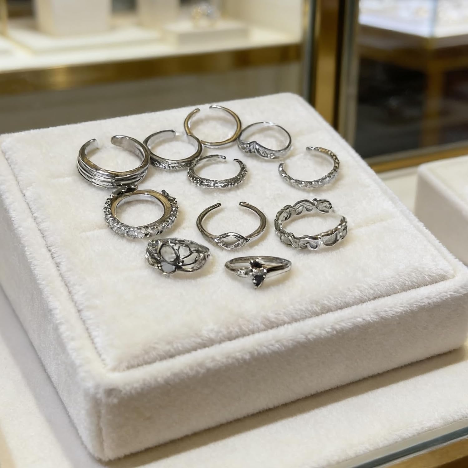 12 Pcs Silver Toe Rings Set for Women Adjustable Open Stackable Toe Ring Silver Knot Star Flower Rings Summer Beach Foot Jewelry Accessories