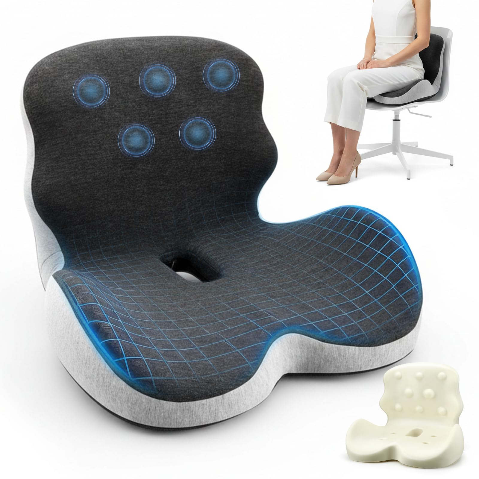 Coussin lombaire pour chaise de bureau : fini le mal de dos avec la mousse à mémoire
