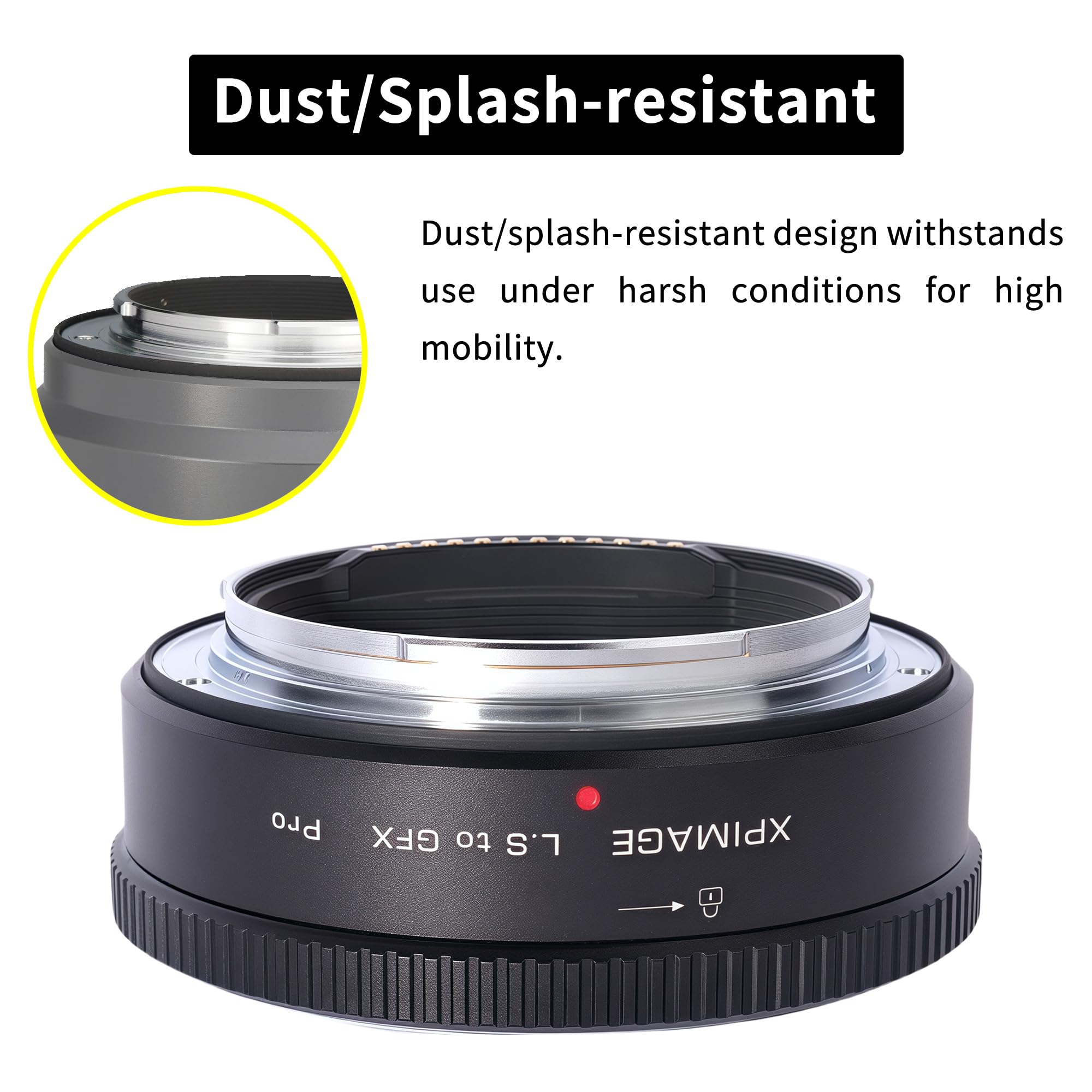 Anello adattatore per obiettivo elettronico compatibile con obiettivo Leica S per fotocamera Fujifilm GFX GFX50 GFX100 Auto