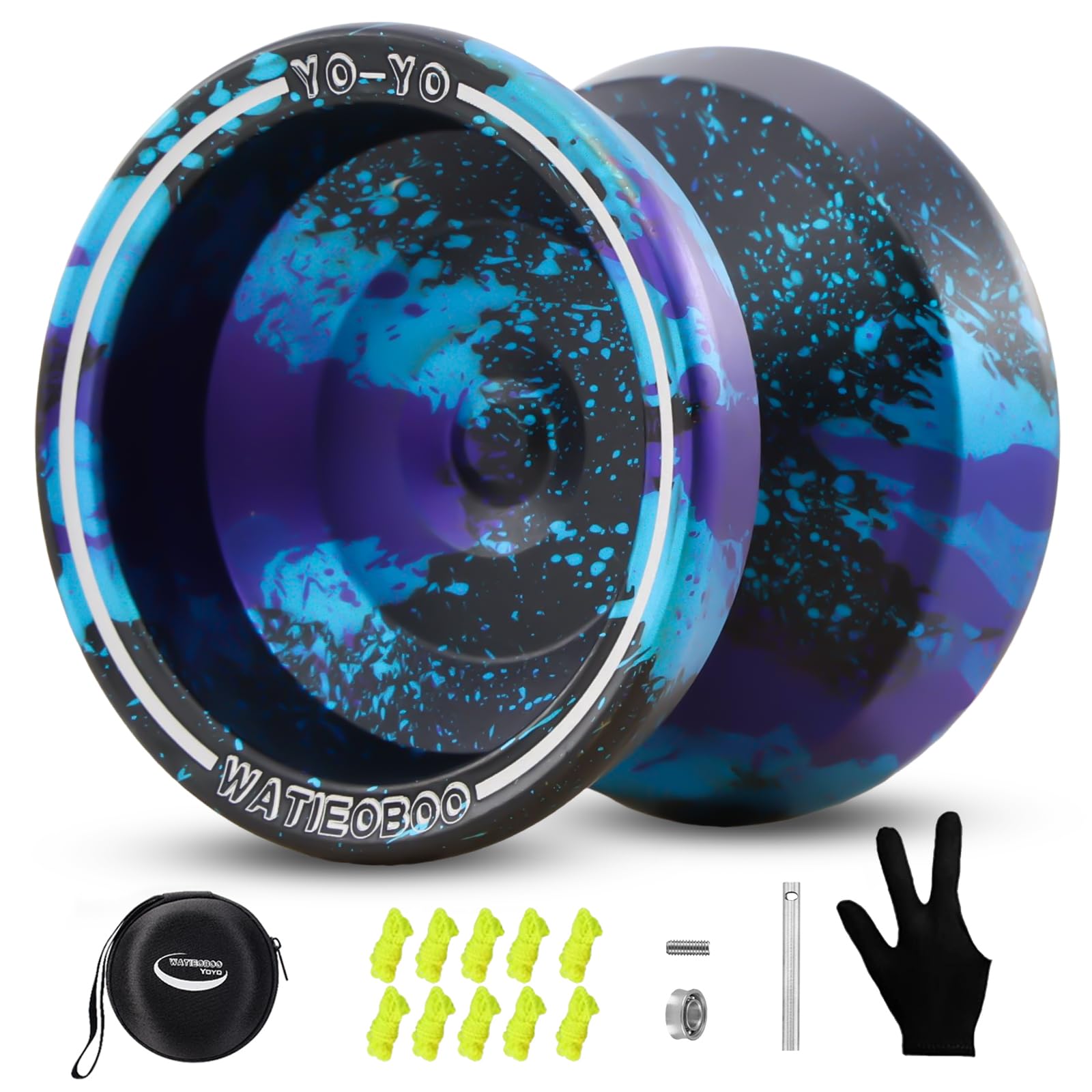 WATIEOBOO W09 Pro Metal yoyo, Advanced Trick YoYo for Kids and Adults, Beginners and Advanced Players, Dual Mode - Responsive and Non-Responsive Yoyo
