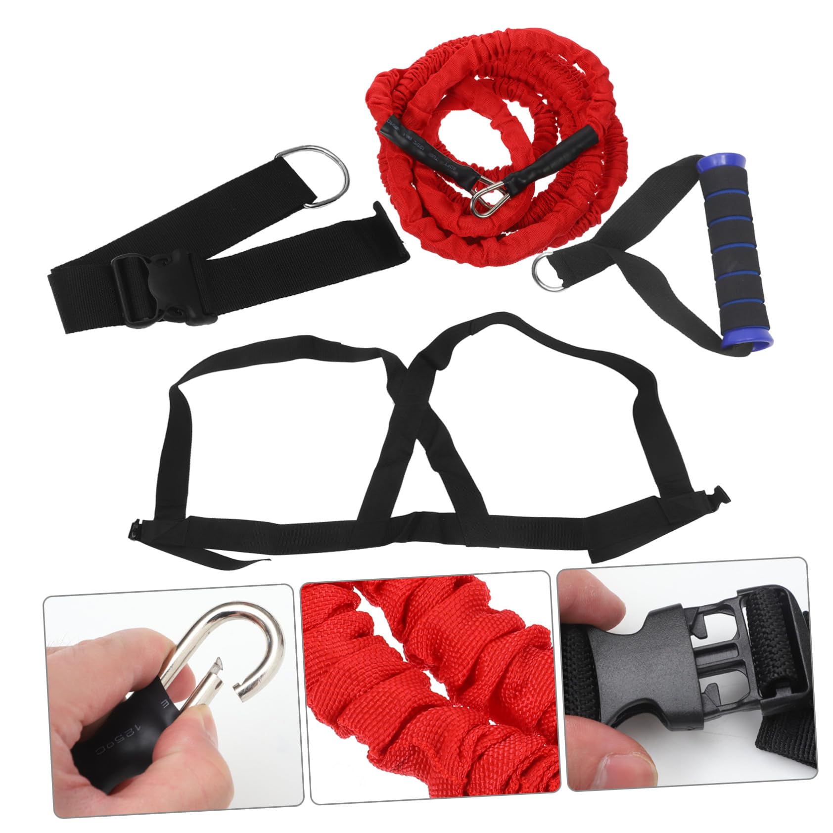 Cuerda de Entrenamiento de Resistencia para Dos Personas con Banda Elástica de Látex Natural para Sprint Saltos y Mejora de Fuerza Boxeo y Deportes Color Aleatorio