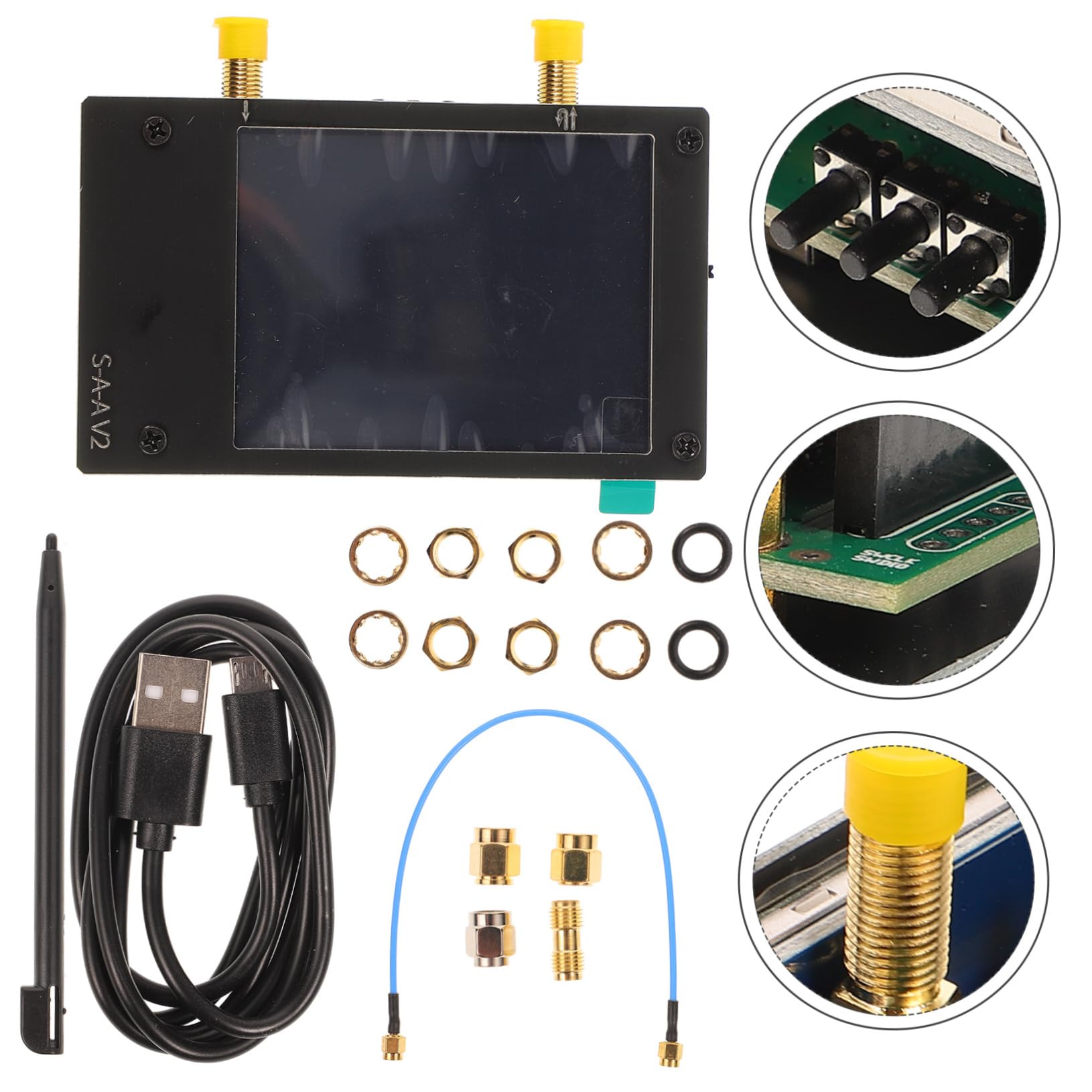 Cabilock Analizador de Red Vectorial 3g S-a-a-2 V2 Pantalla Tft de 2.8 Pulgadas y Conexión Micro USB para Antena de Onda Corta Hf Vhf Uhf