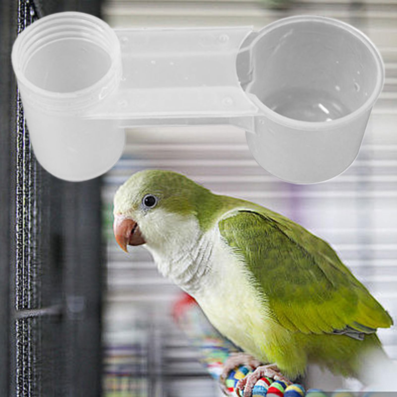 Abbeveratoio per pollame | Abbeveratoio per uccelli a gabbia con bottiglia - Dispenser a due porte per piccioni parrocchetti fringuelli galline giardino casa