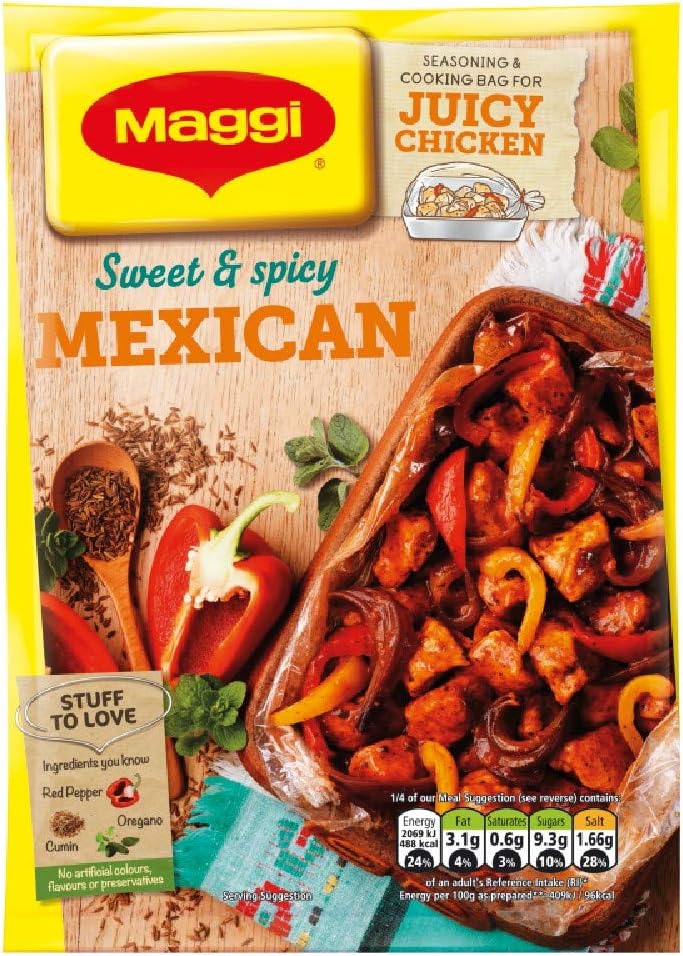 Maggi So Juicy Mexican Cooks in the Bag Chicken Seasoning Mix, 40 g
