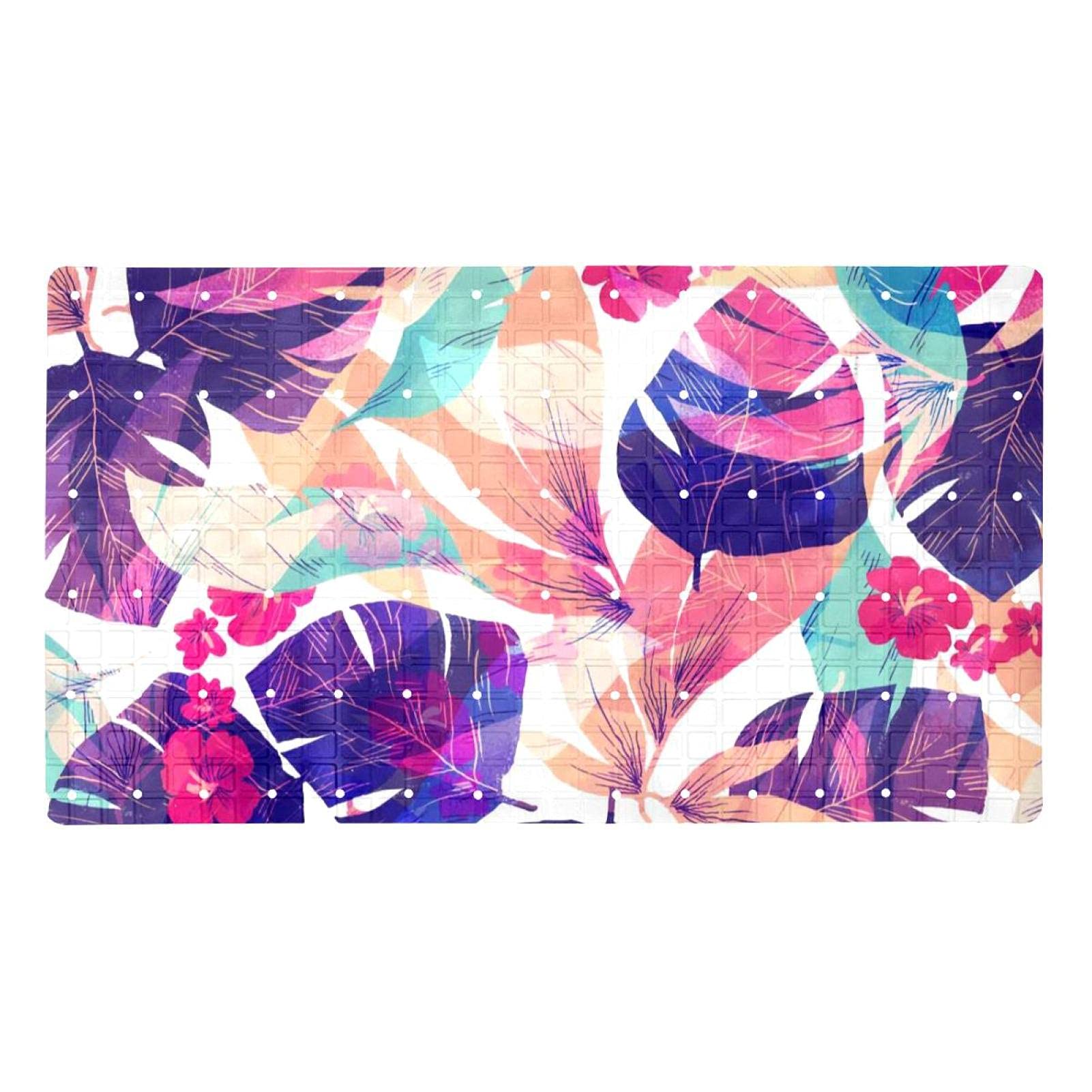 Tapis de baignoire antidérapant floral pour un bain familial serein