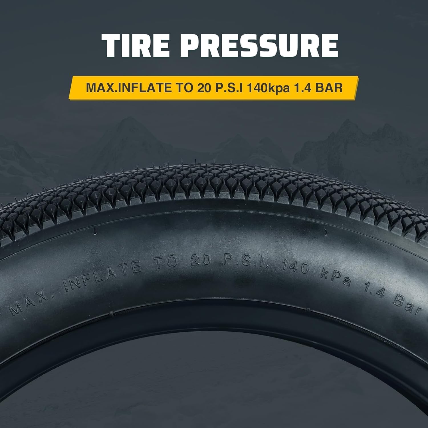 ZUKKA pneumatici da bicicletta da 20/26 pollici, 20/26 x 4,0 cm, per bicicletta elettrica, compatibile con Wide Mountain Snow Bicycle (Fat Bike Tires)