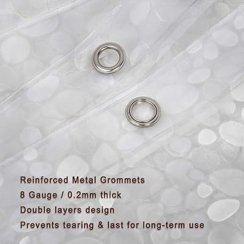 Miniatura 5 de Cortina de ducha impermeable de etilvinilacetato grueso 8G con 3 imanes inferiores resistentes, forro de ducha para cabina de ducha, bañeras, patrón