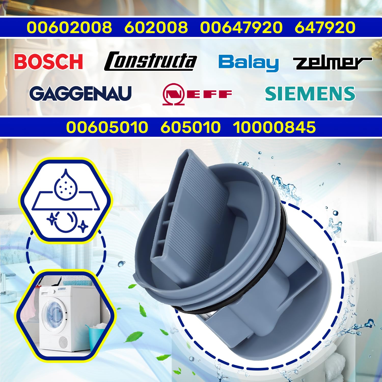 Flusensieb Für Bosch Serie 4 & Siemens Iq700 - Ersatz 00647920