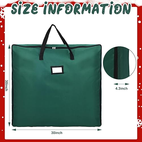 Miniatura 2 de Paquete de 2 bolsas de almacenamiento para árbol de Navidad, contenedor grande de almacenamiento para árbol de Navidad de 6 pies con ventana