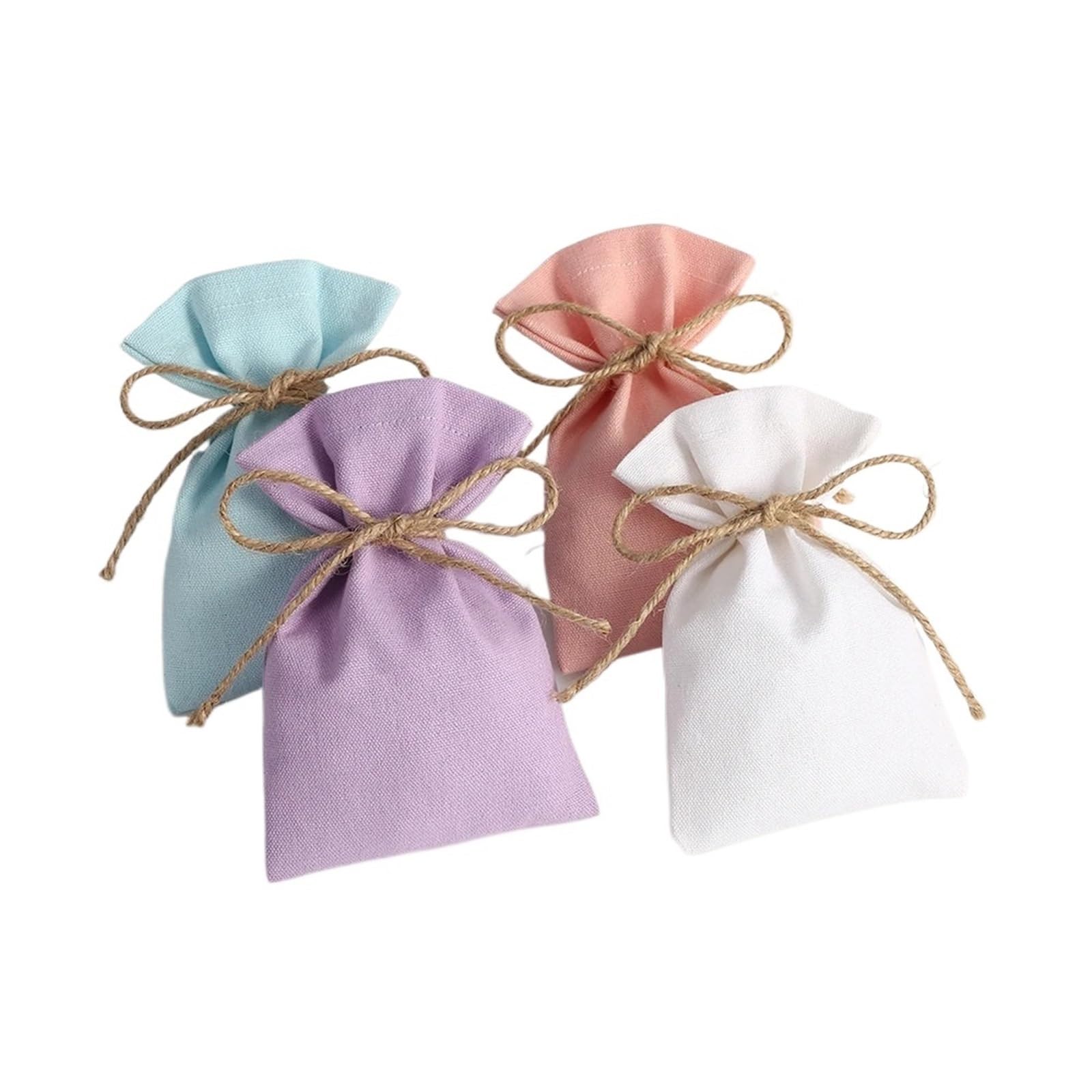 Pochon Tissu Sac en toile de jute coton avec cordon serrage, 50 pièces