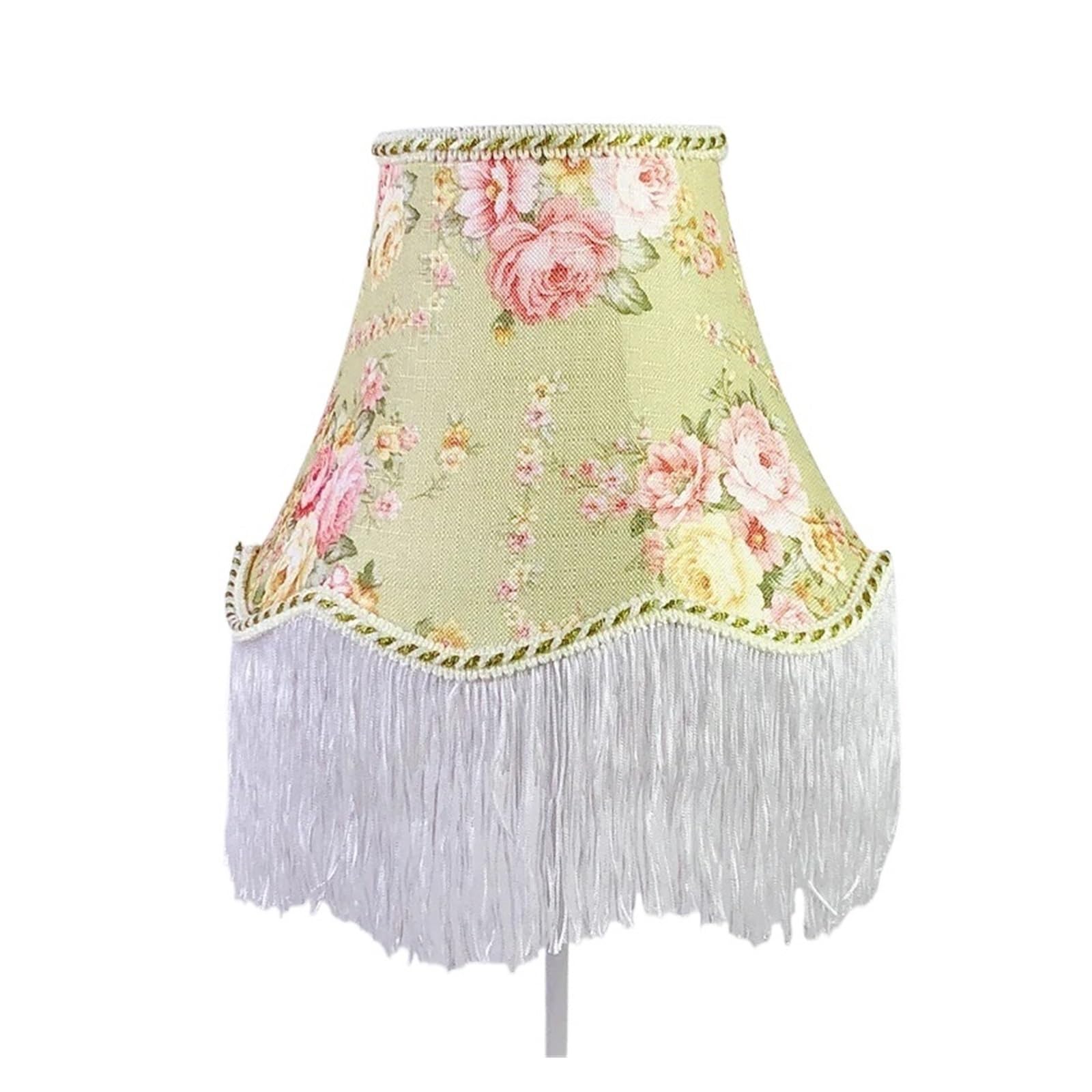 Fabric Lampshade with Fringe Tassel Flower Tassel Lampshade Creative Bedside Lampcovers for Table Lamp Lighting Accessories(Color-08)