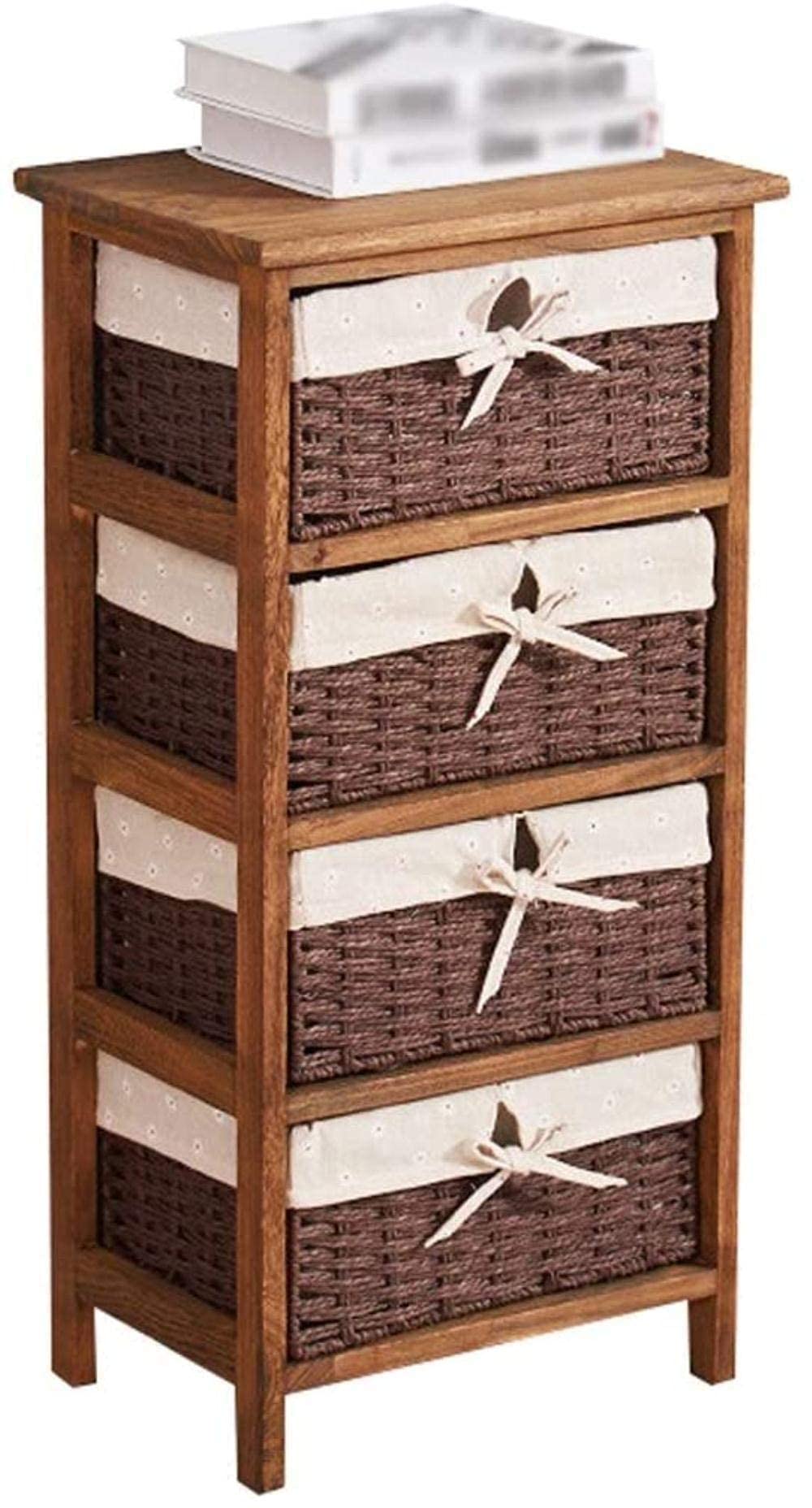 Table de chevet bois sycomore meuble rangement 4 couches armoire d'appoint chambre